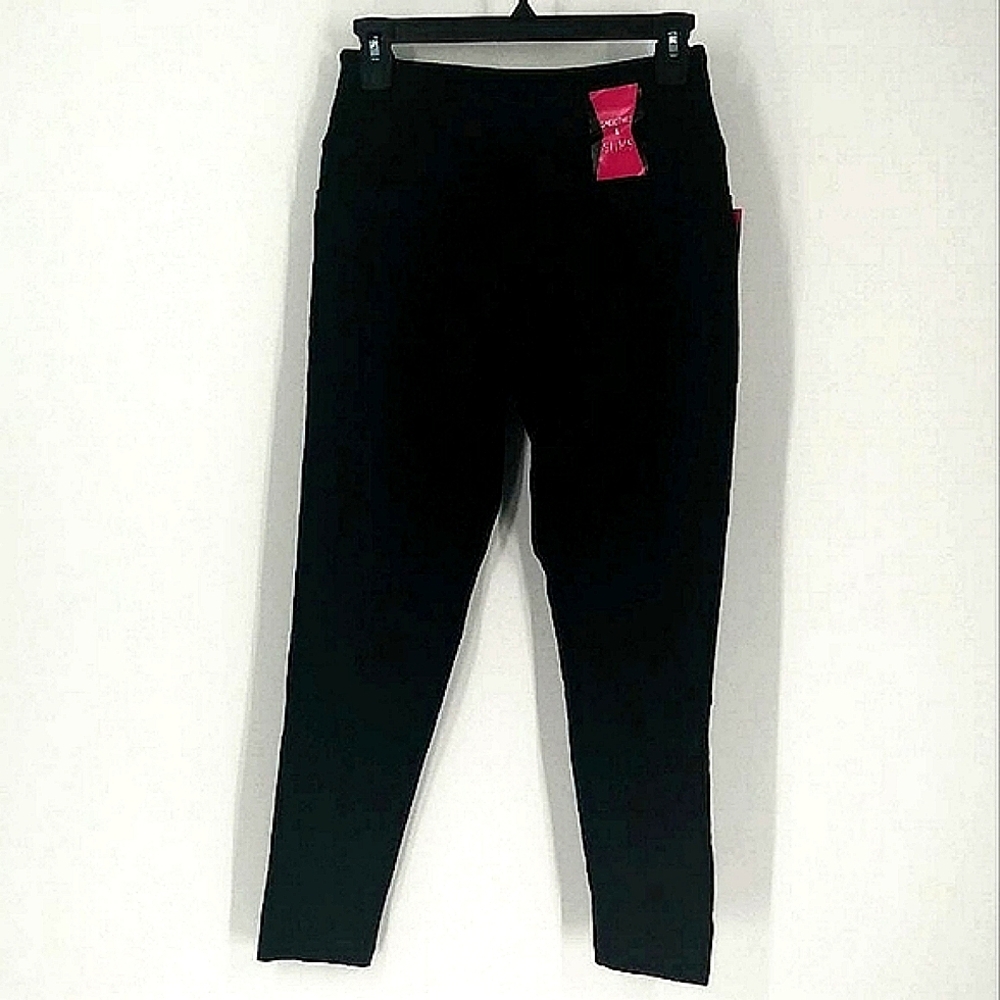 TEEZHER Black Tummy Control Side - Pocket Leggings